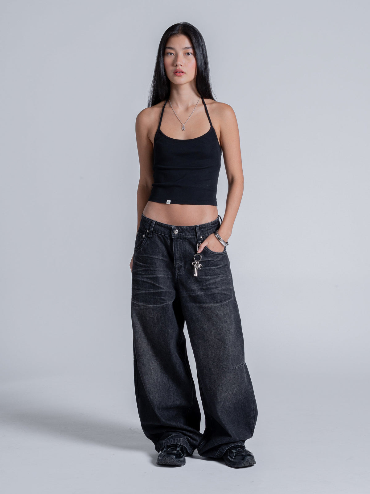WRINKLE DENIM - SULPHUR BLACK