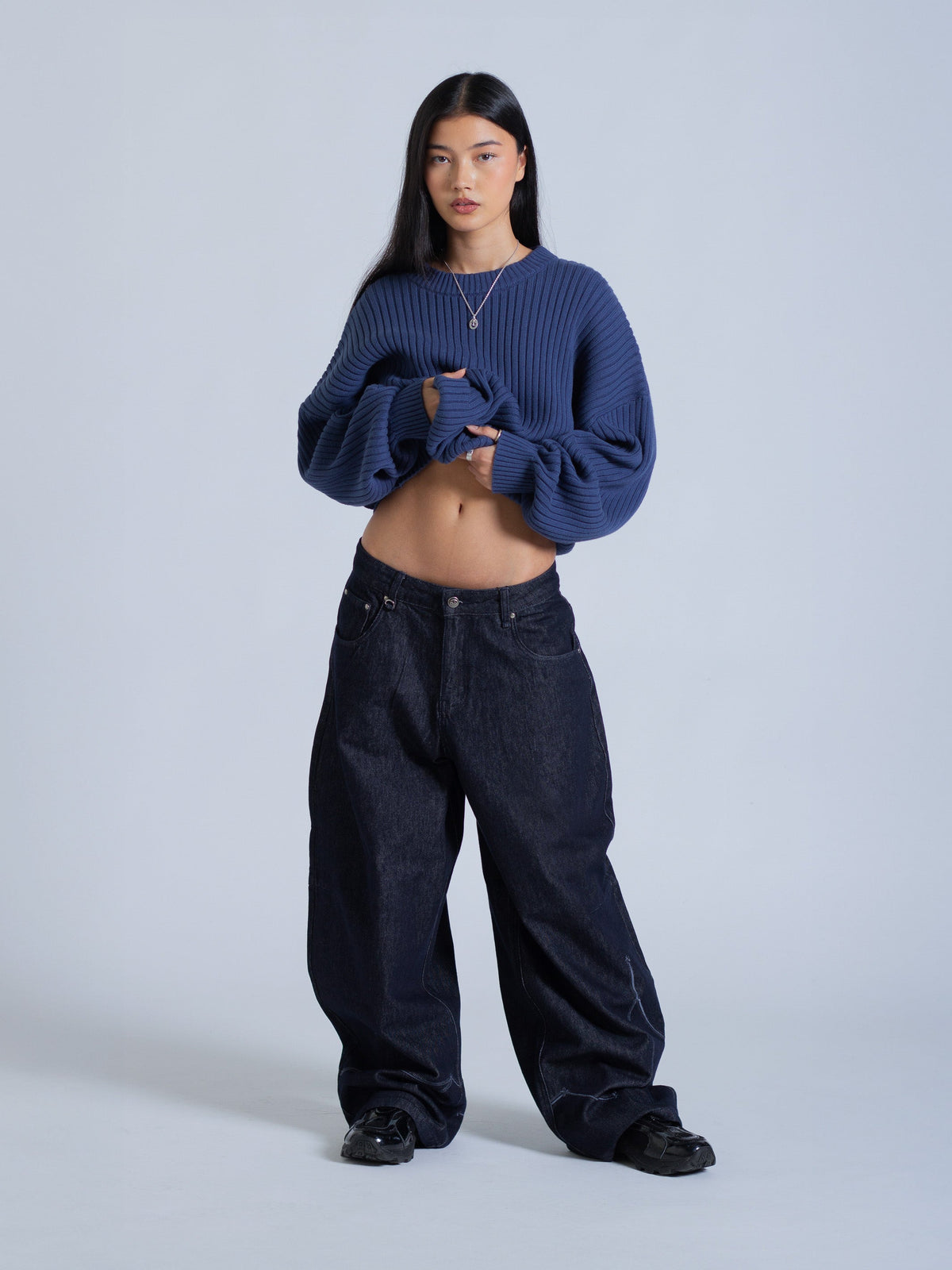 DRMERS RIBBED KNIT - NAVY