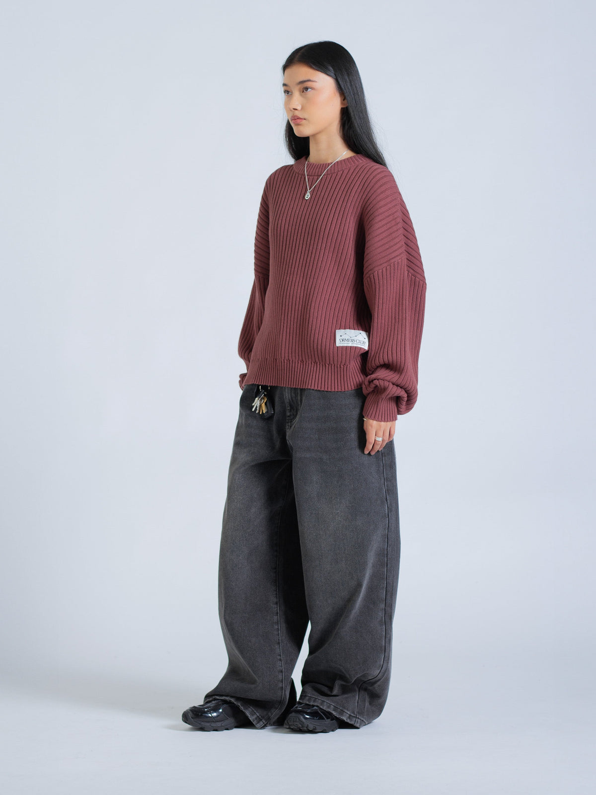 DRMERS RIBBED KNIT - MAROON