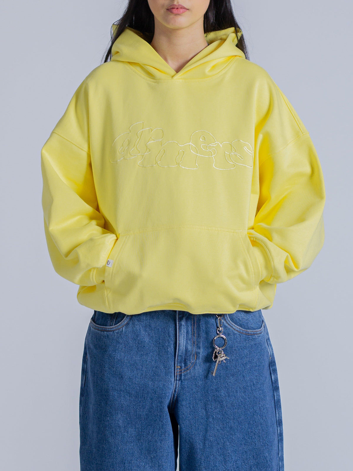 DOODLE TEXT HOODIE - SUNSHINE