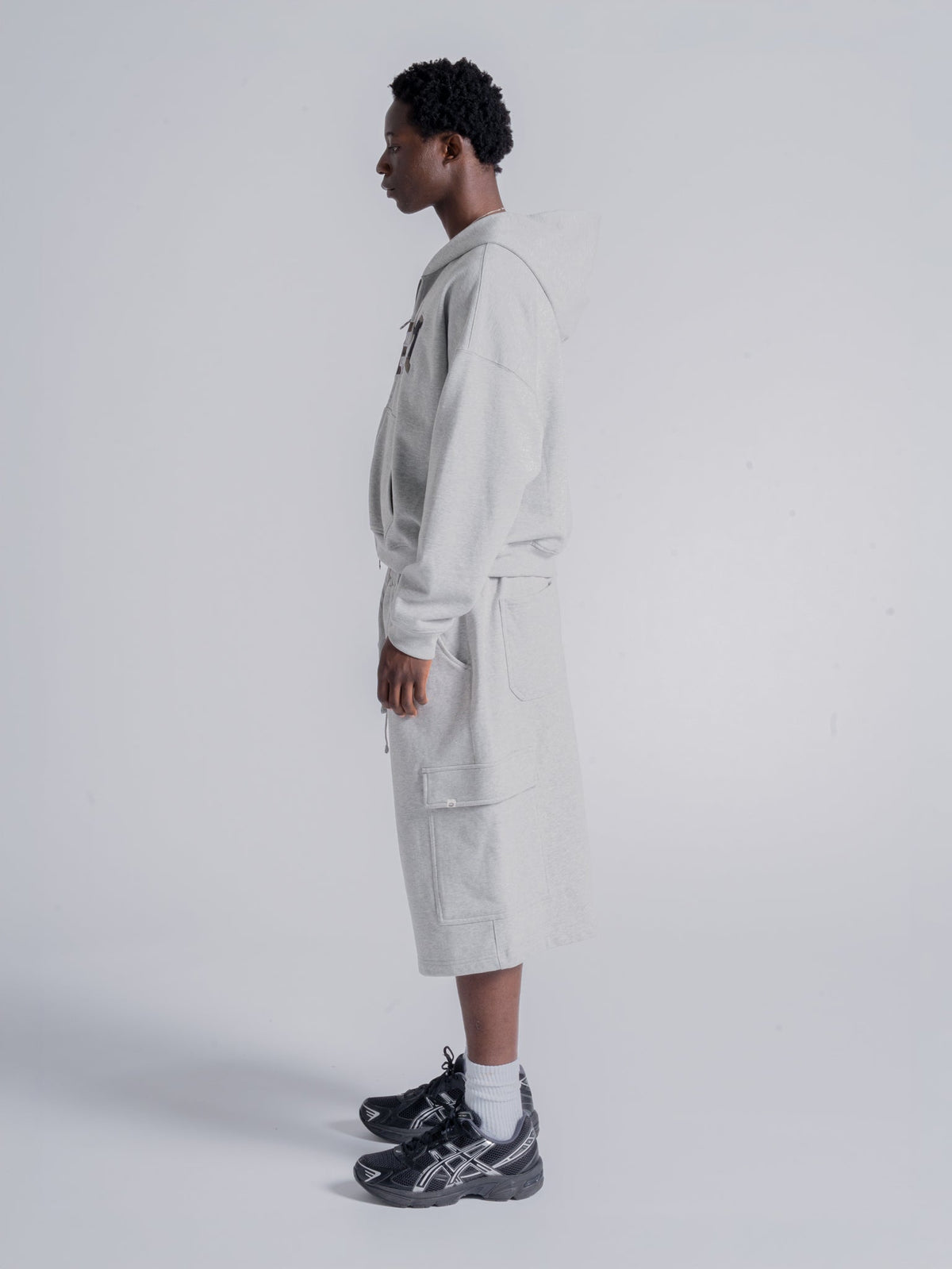 DRM ZIP UP - DARK HEATHER GREY