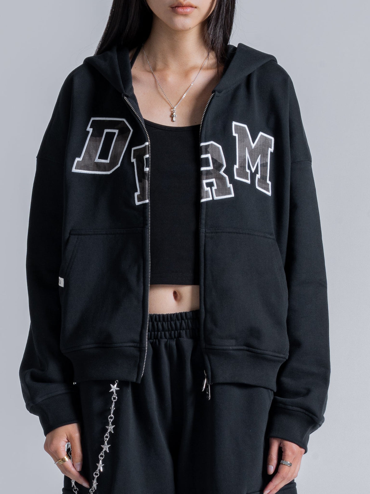 DRM ZIP UP - BLACK
