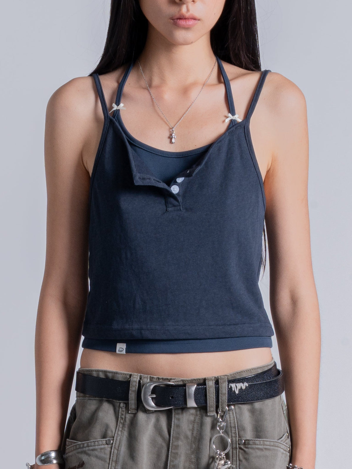 OFF DUTY LAYERED TANK - NAVY