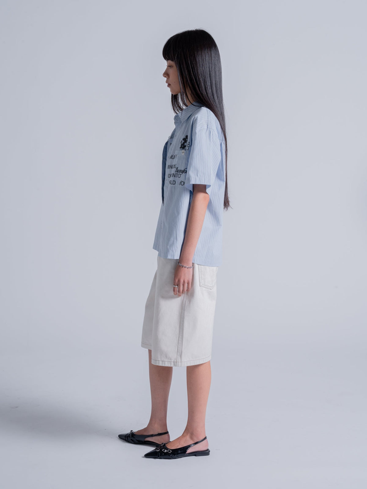 THE BOUQUET BUTTON UP - BLUE