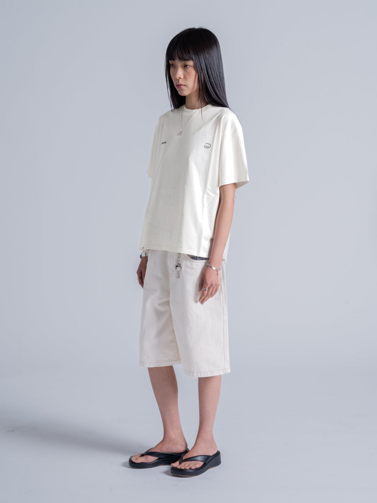 BASIC LOGO TEE - IVORY