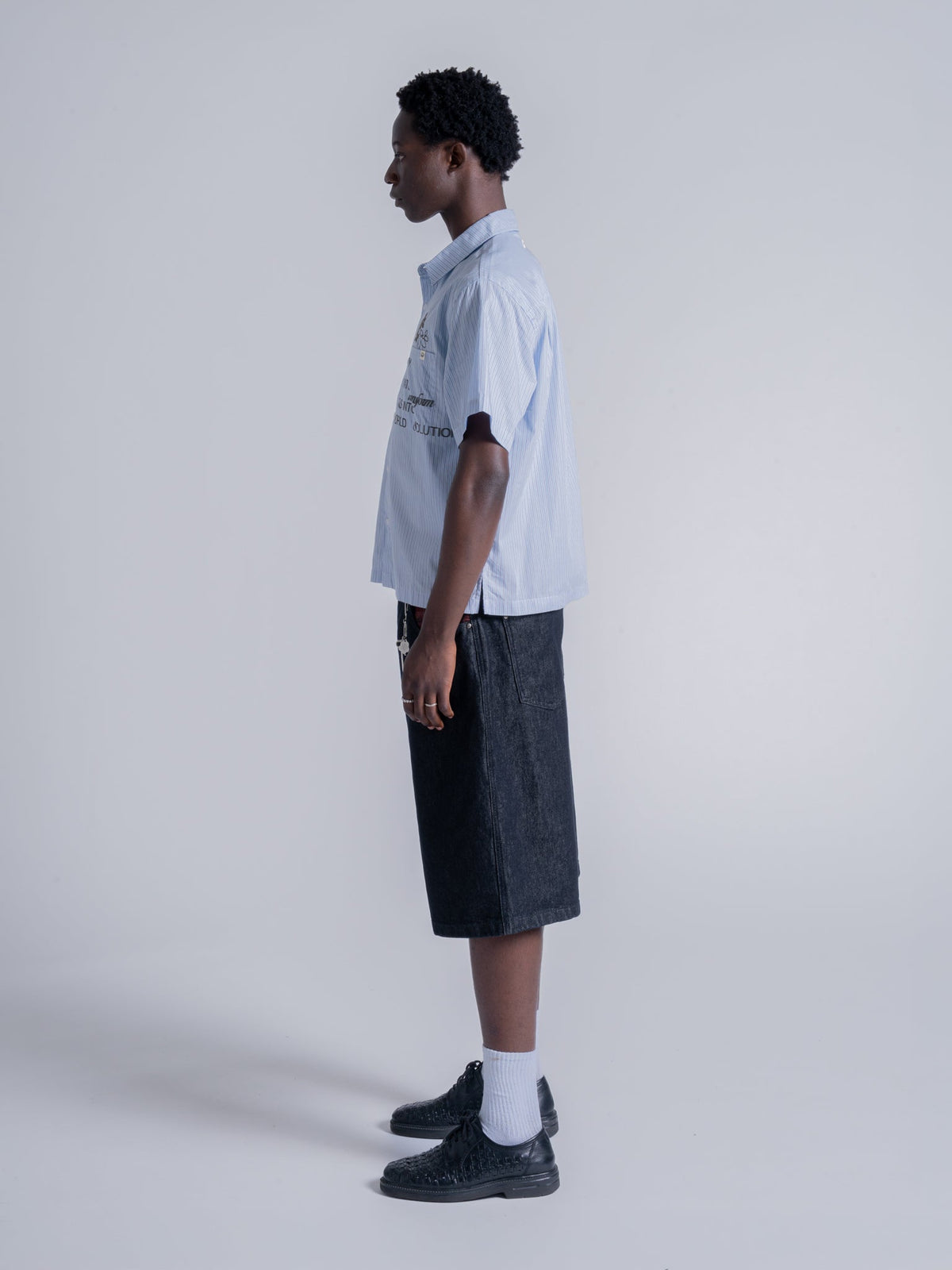 THE BOUQUET BUTTON UP - BLUE