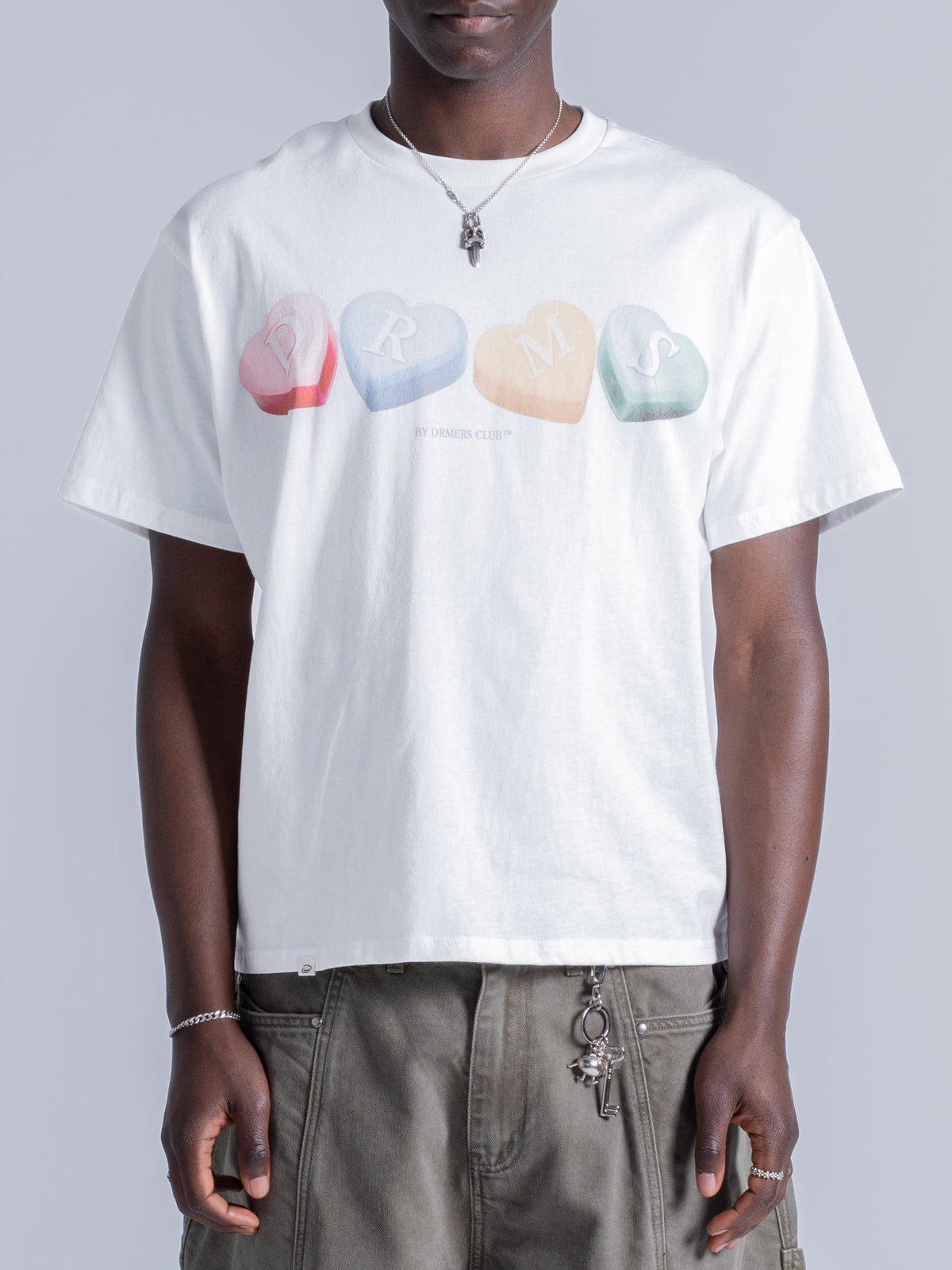 CANDY HEARTS TEE - WHITE