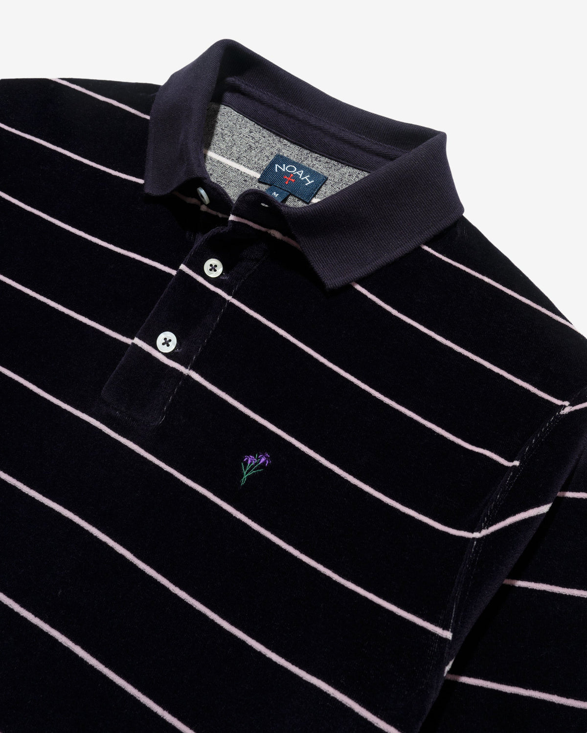 Velour Long Sleeve Polo