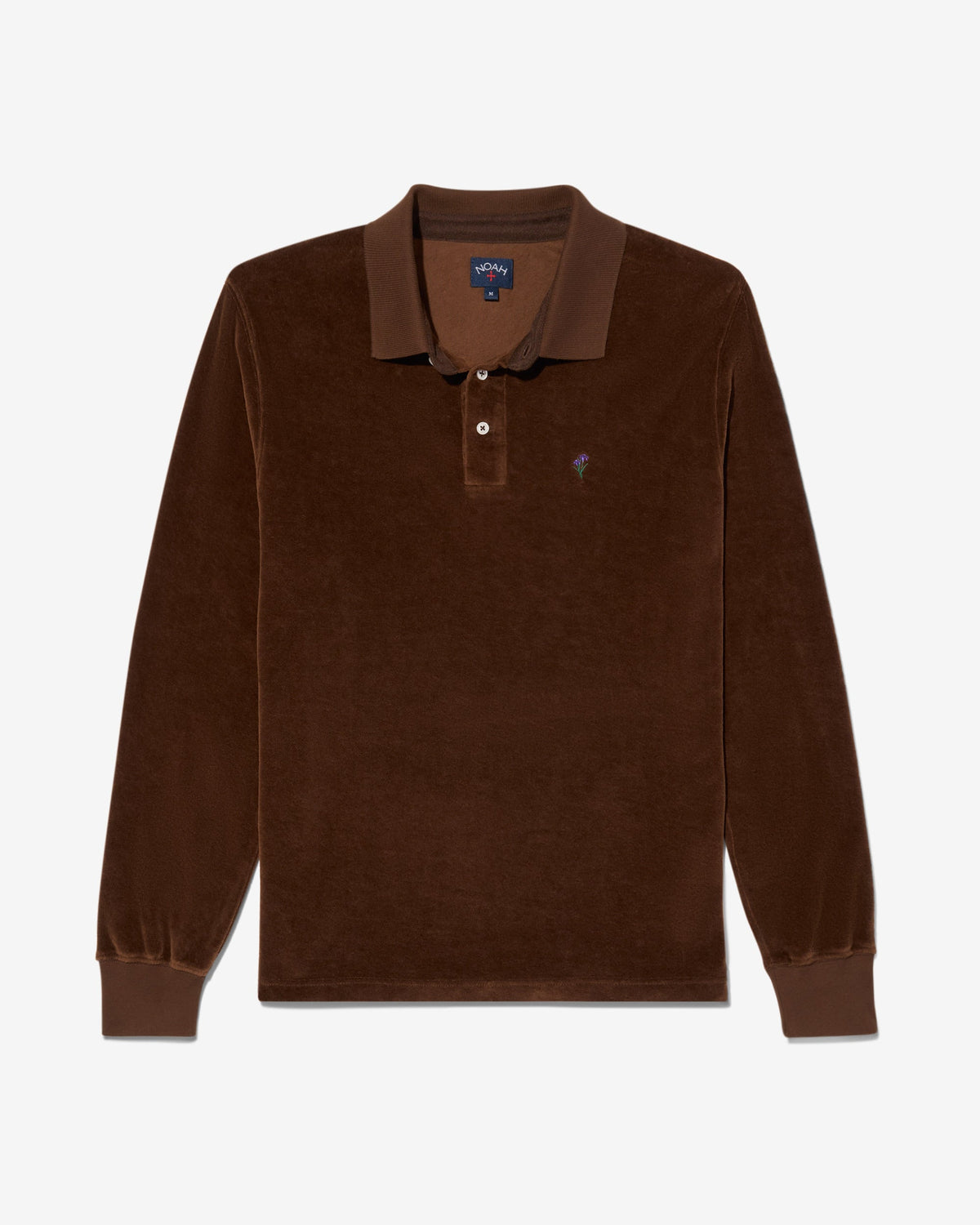 Velour Long Sleeve Polo