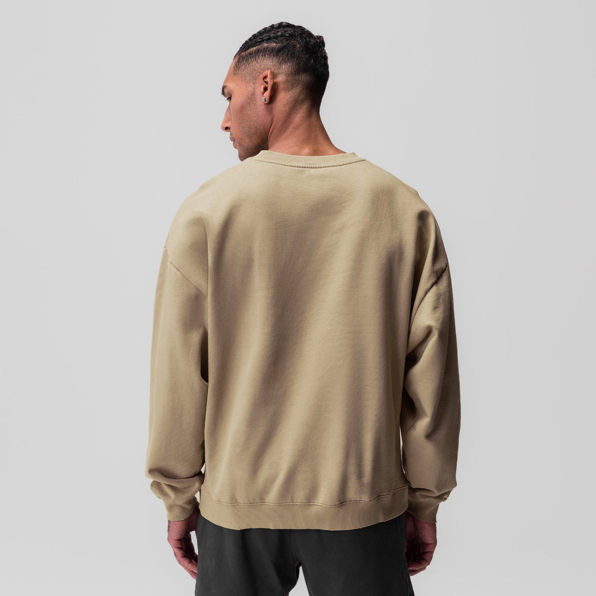 0861. Tech Essential™ Distressed Crewneck - Khaki