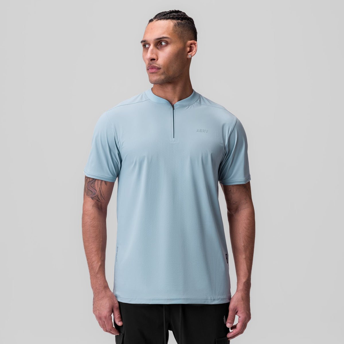 1087. Tetra-Lite® Ice Zip Tee - Light Sky