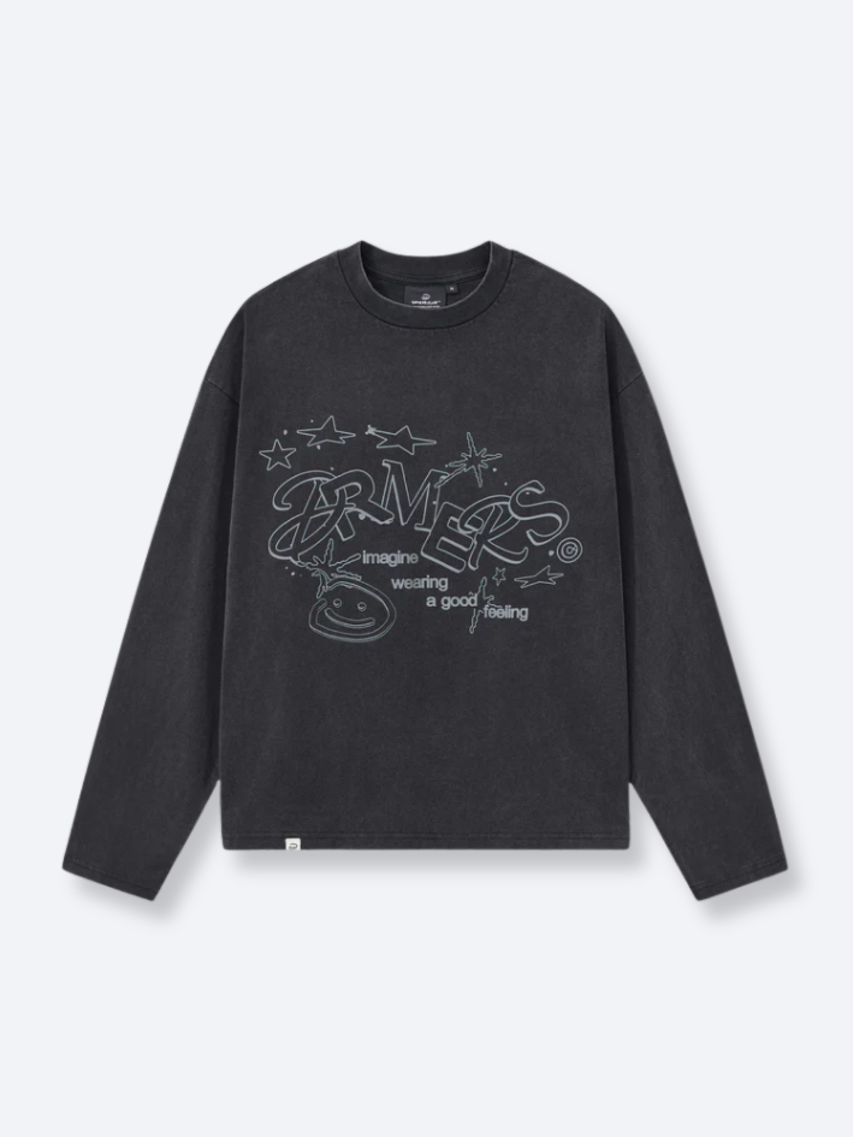 LINEWORK LONG SLEEVE TEE - VINTAGE BLACK
