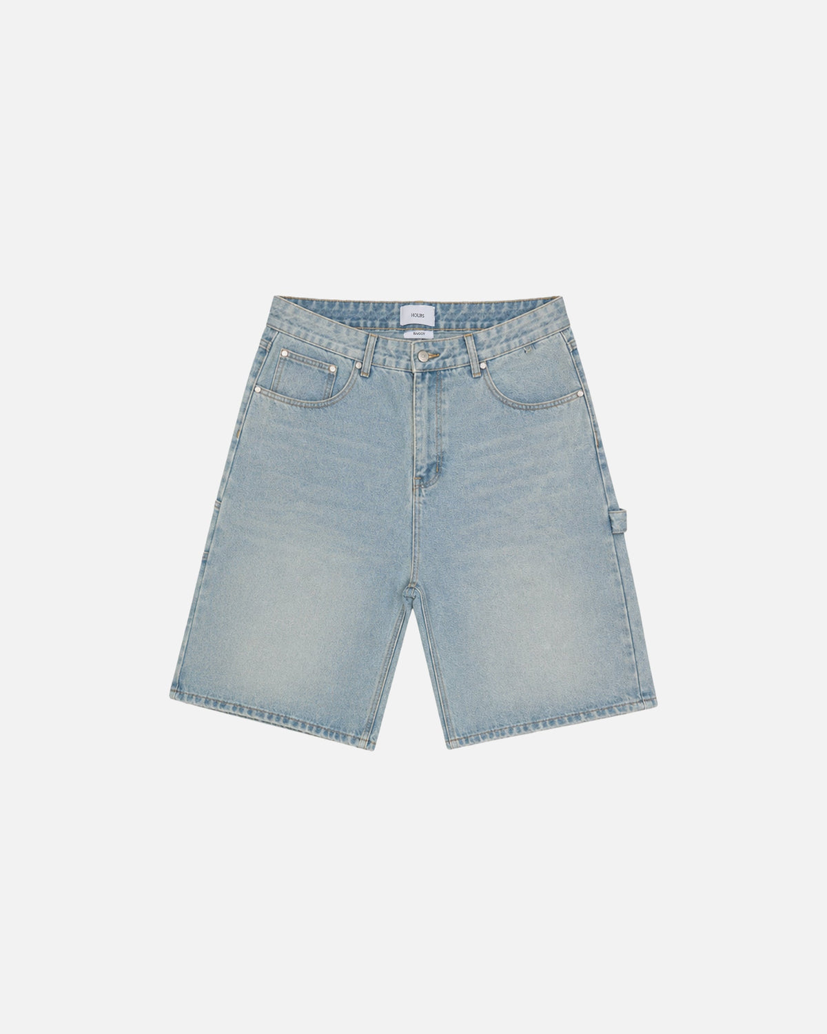 Baggy Denim Shorts - Light Blue