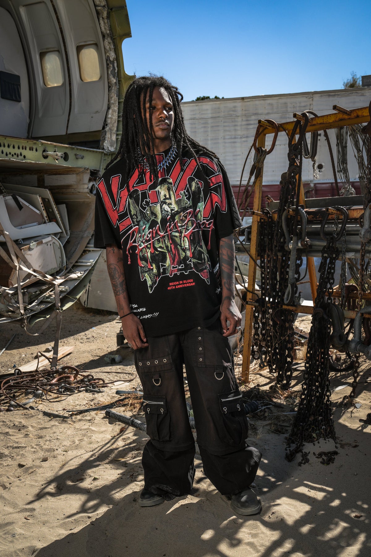 Civil x Slayer Blood Reign American Classic Oversized Tee in Black