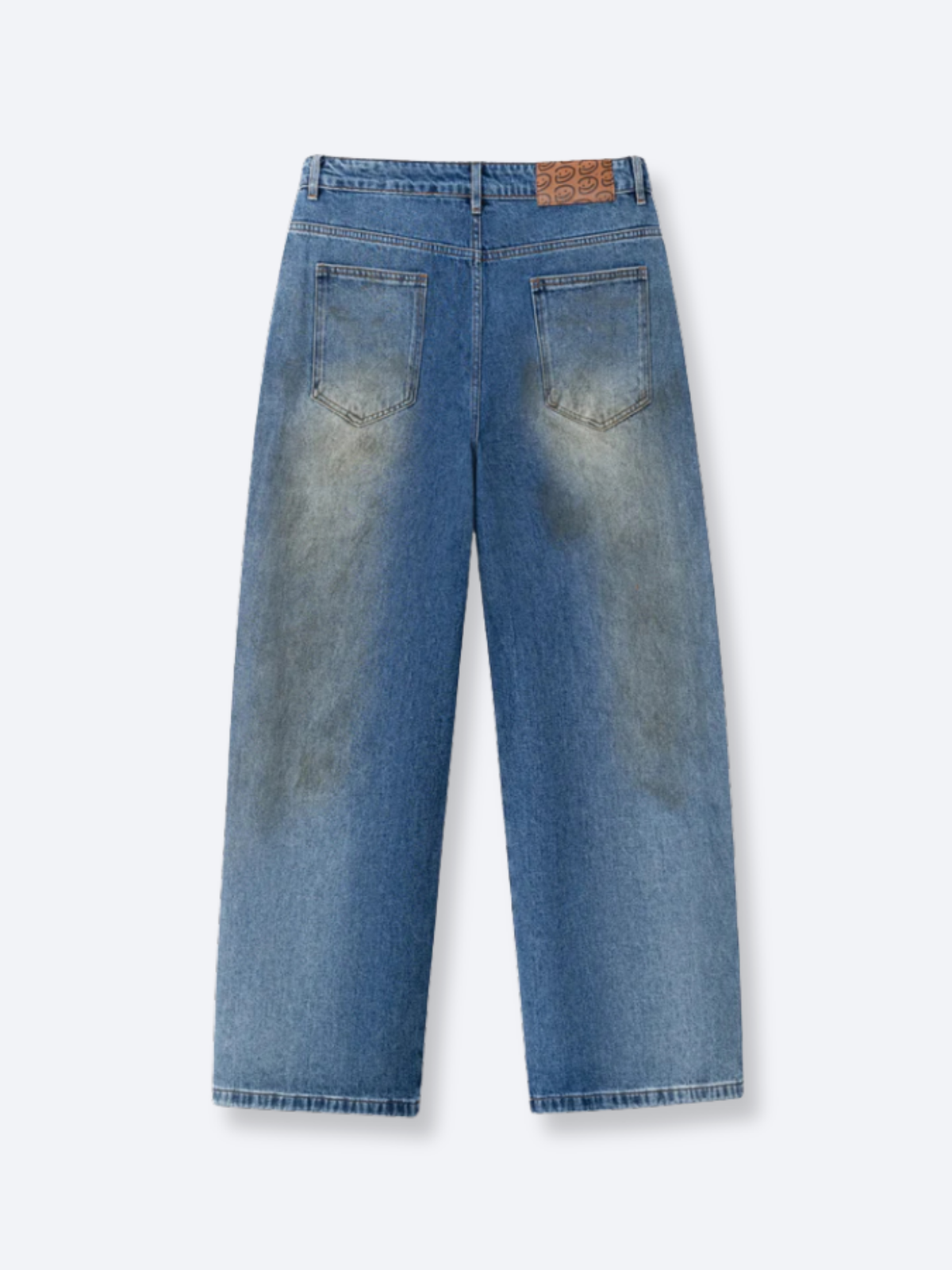 MUD STAINED JEANS - DARK BLUE
