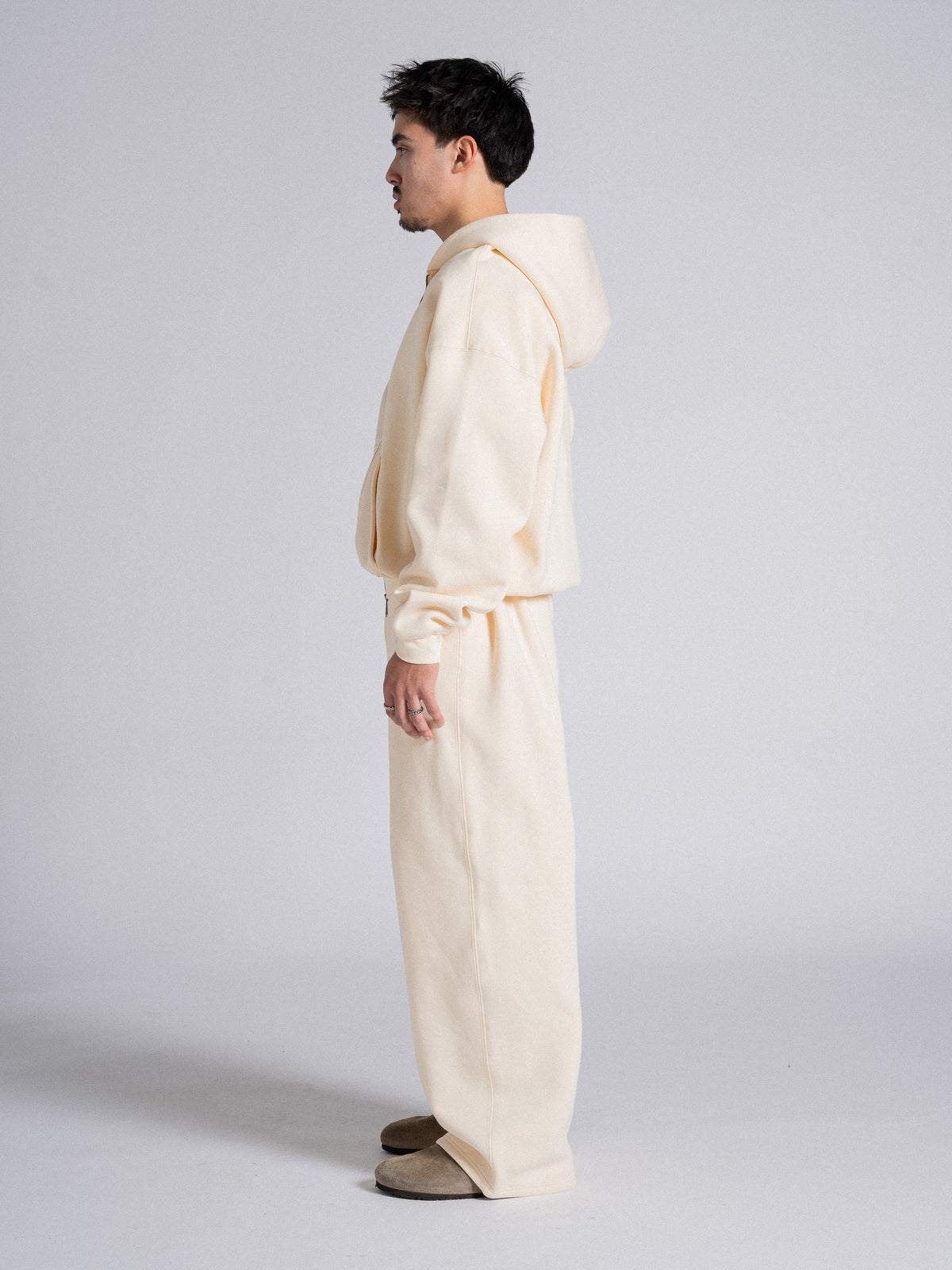 SIGNATURE BASIC ZIP UP - CREAM