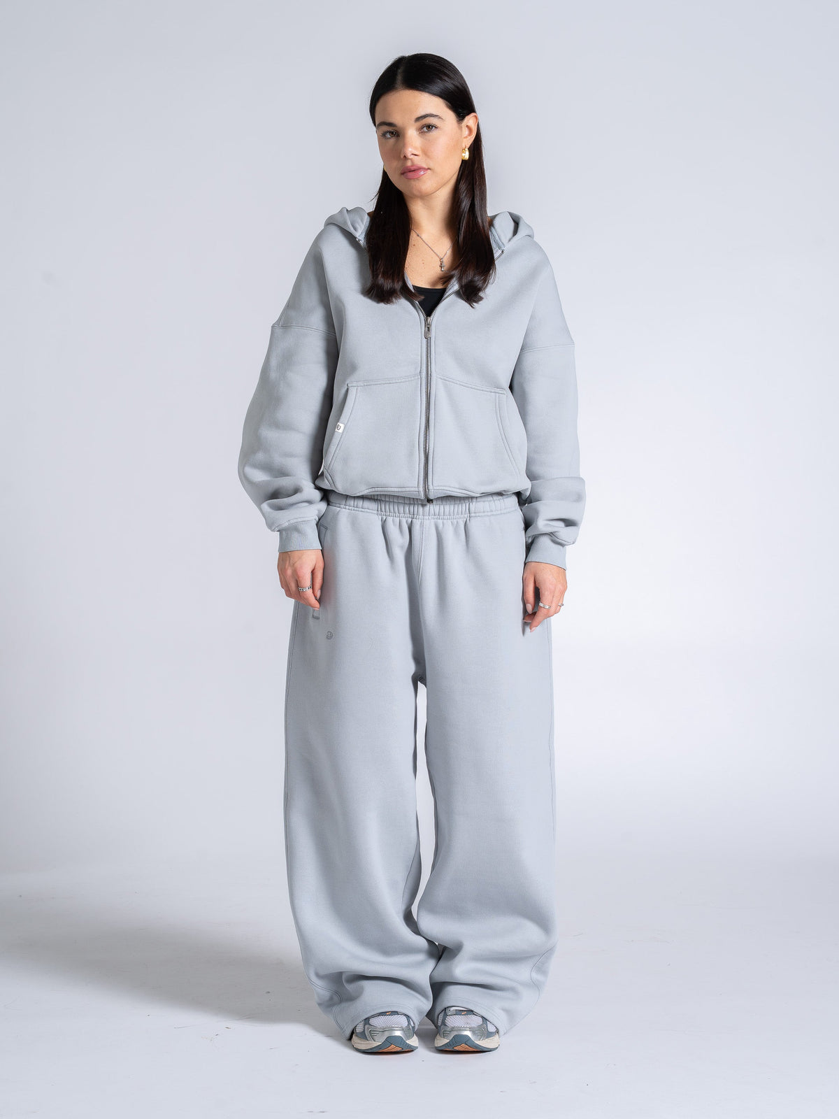 SIGNATURE BASIC ZIP UP - ICE SLATE