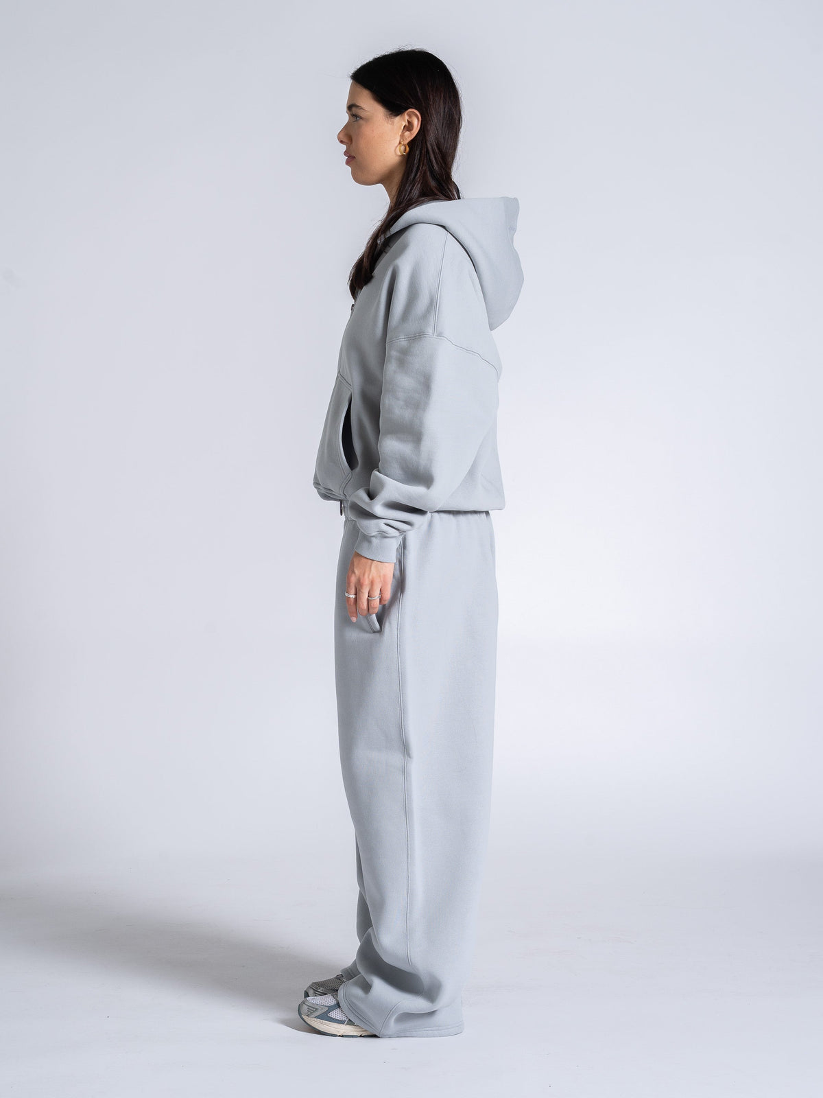 SIGNATURE BASIC ZIP UP - ICE SLATE