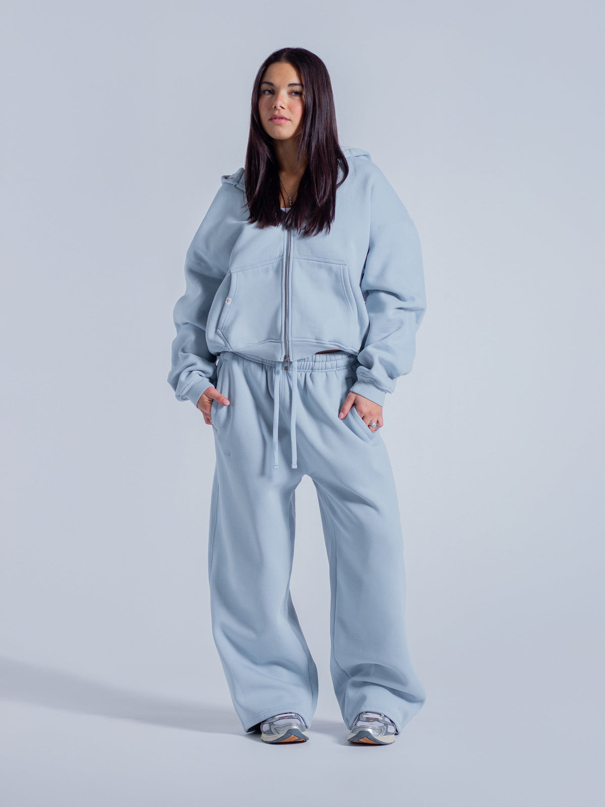 SIGNATURE BASIC ZIP UP - SKY BLUE
