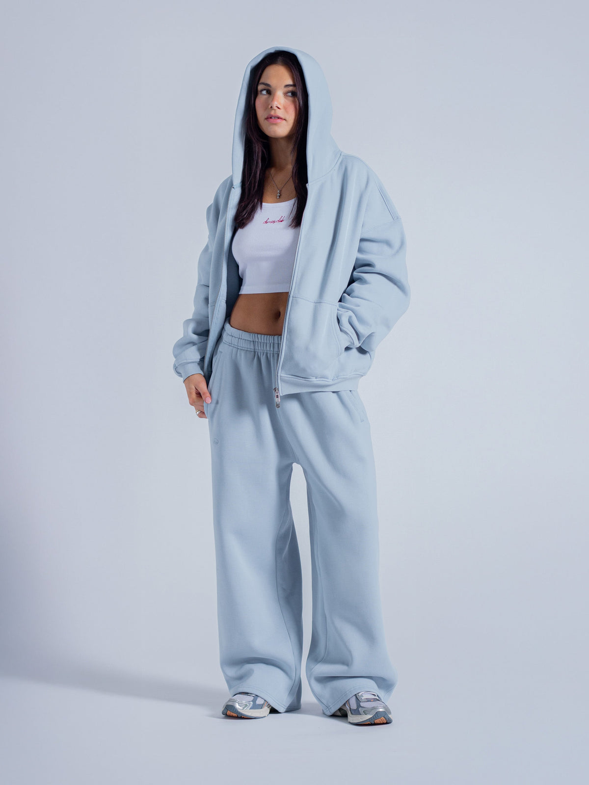 SIGNATURE BASIC ZIP UP - SKY BLUE