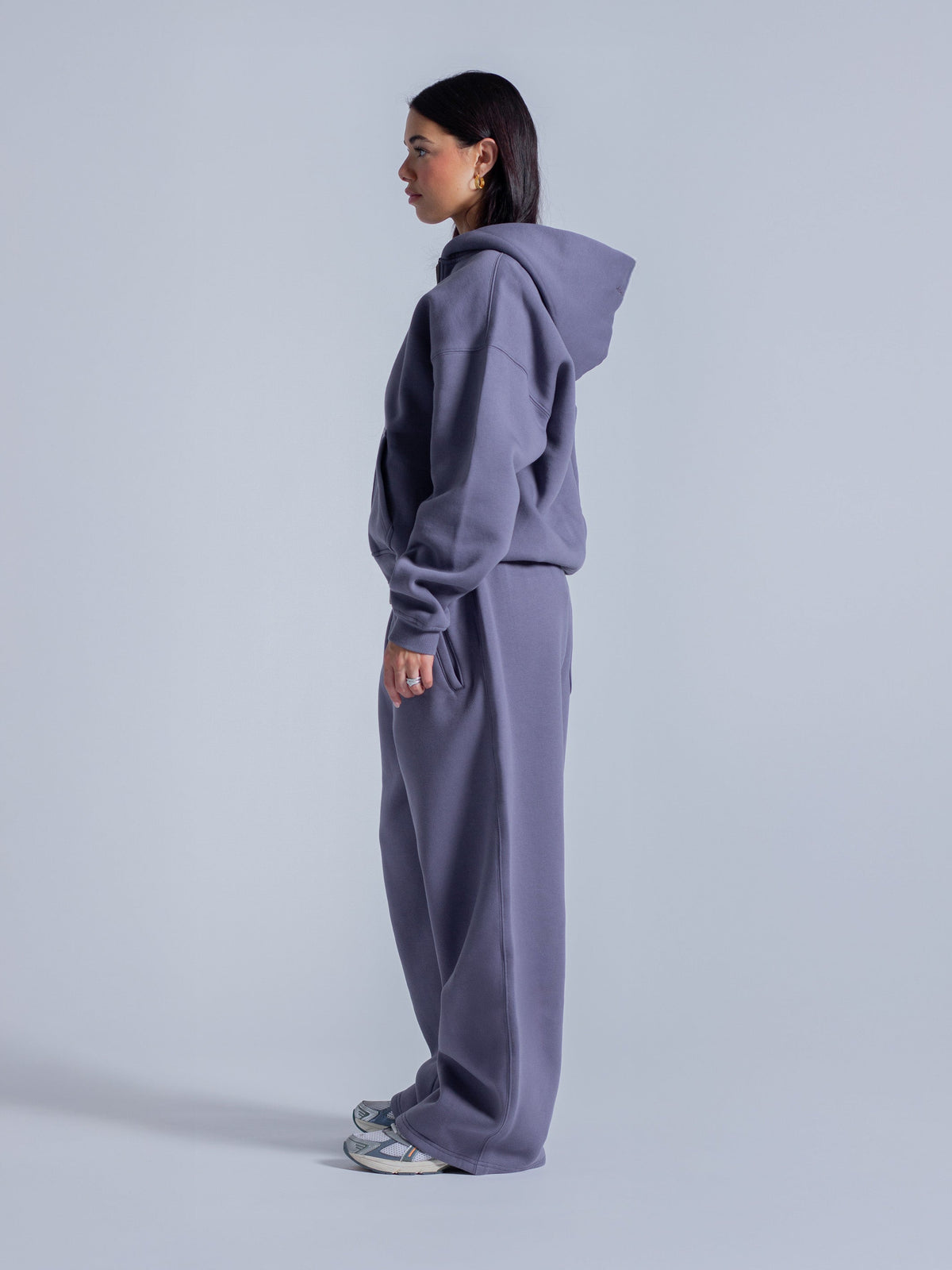 SIGNATURE BASIC ZIP UP - DUSTY VIOLET