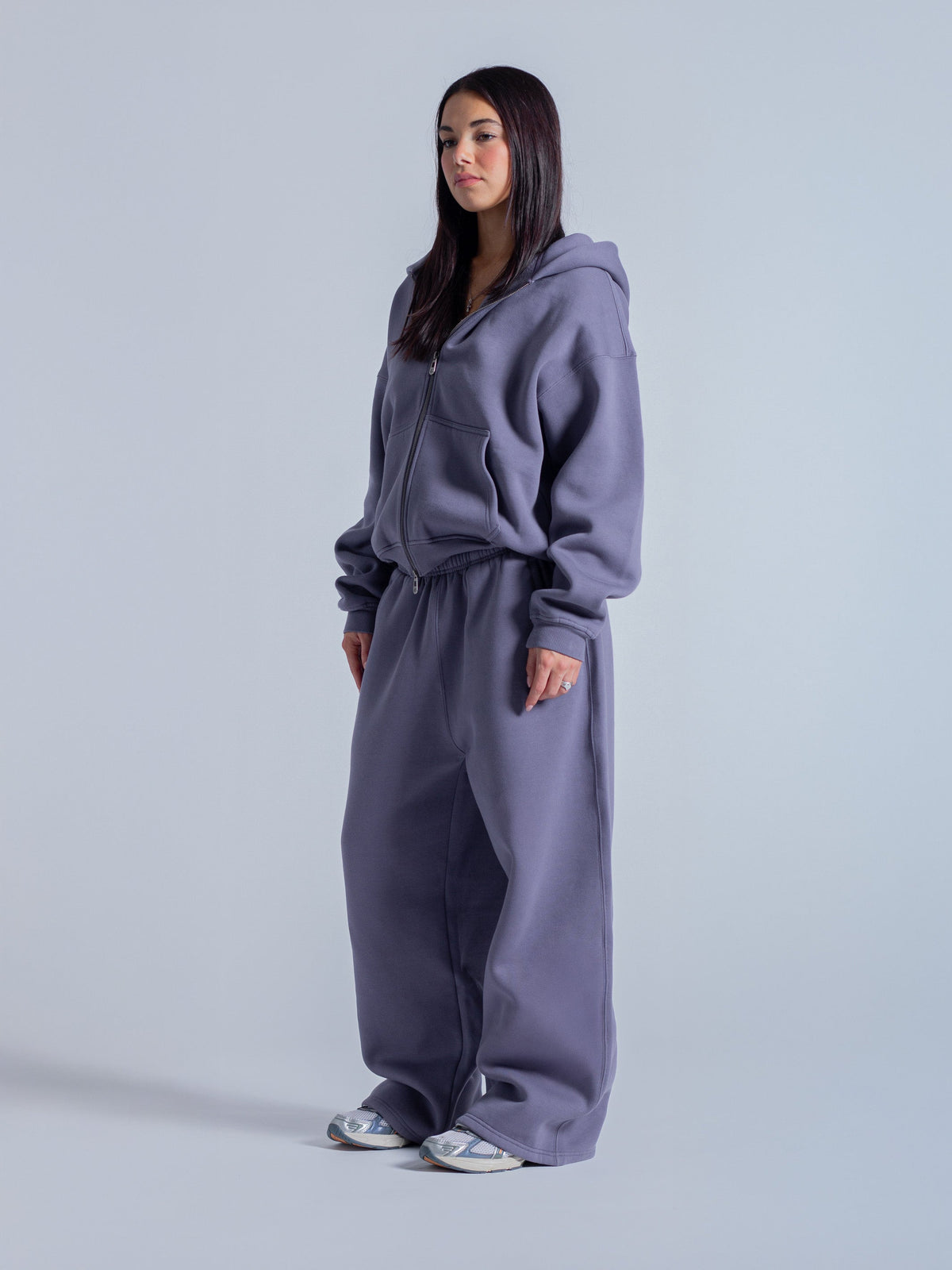 SIGNATURE BASIC ZIP UP - DUSTY VIOLET