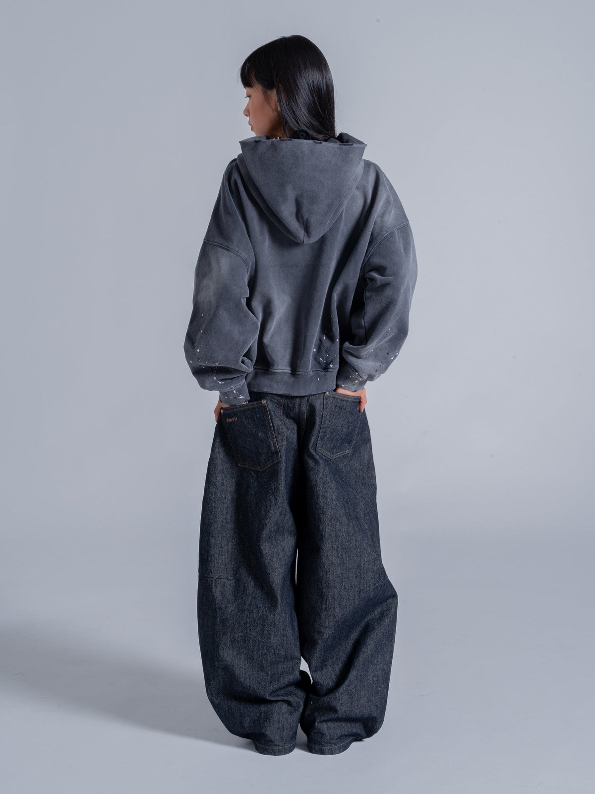 FOLLOW UR DRMS ZIP UP - CHARRED GREY