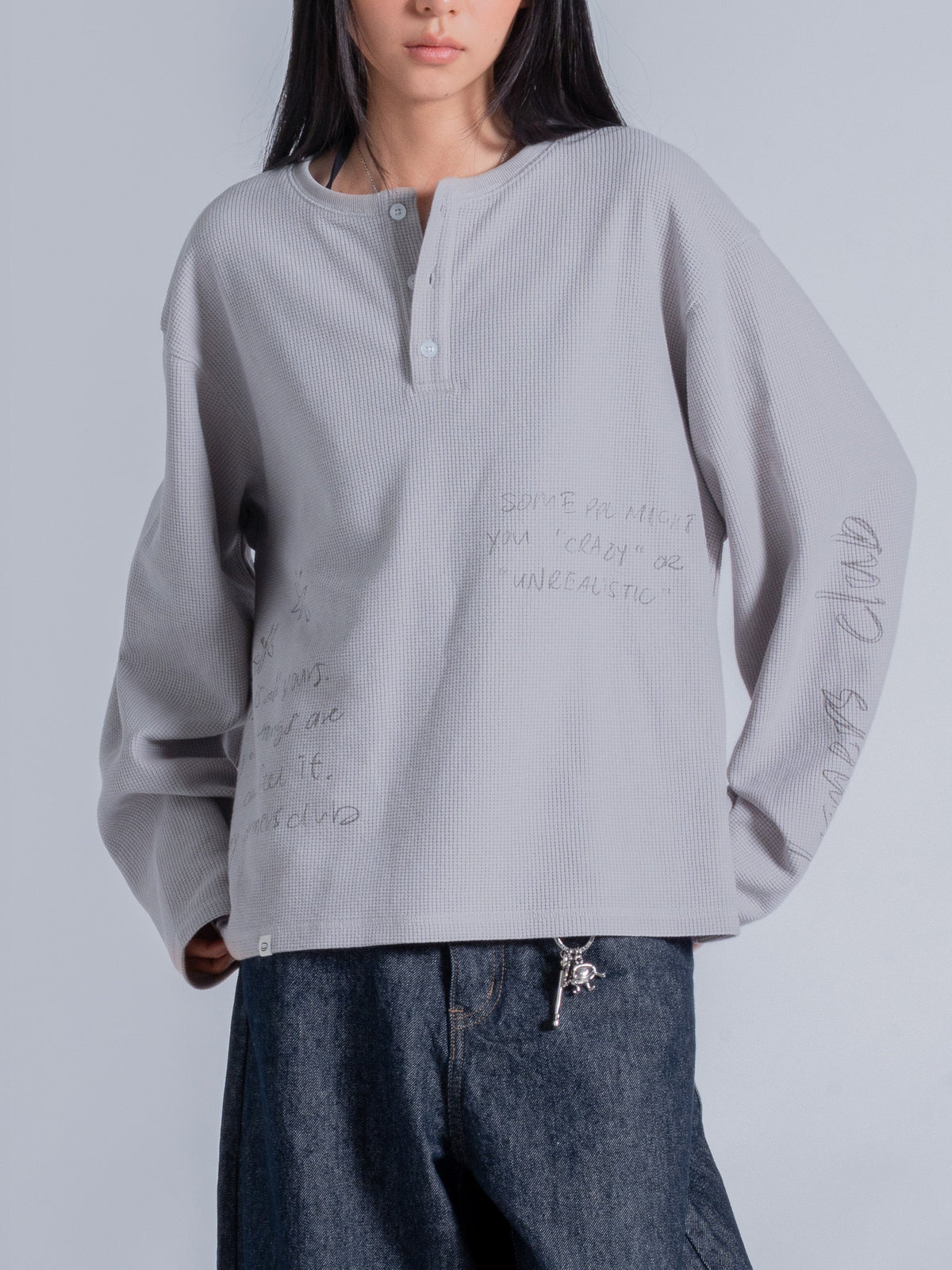 PURSUIT WAFFLE HENLEY - GREY