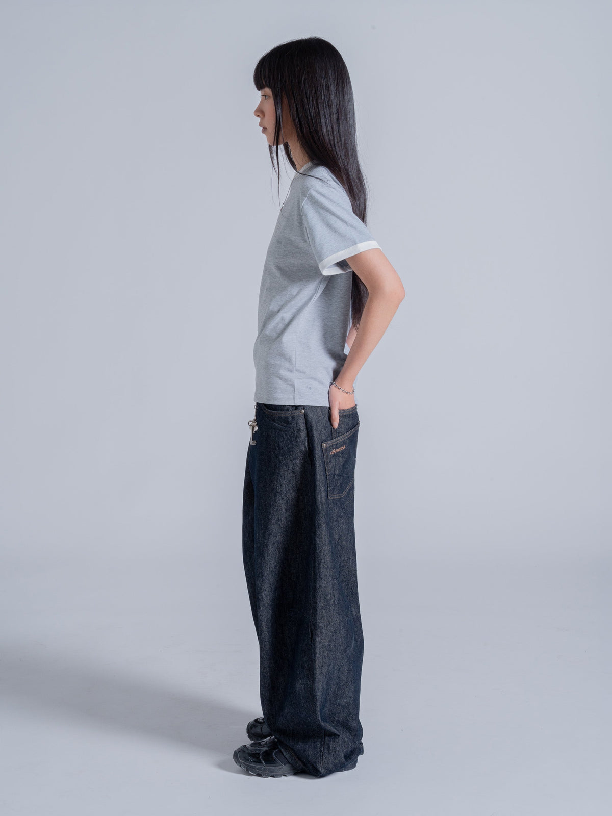 PRACTICE RINGER TEE - HEATHER GREY