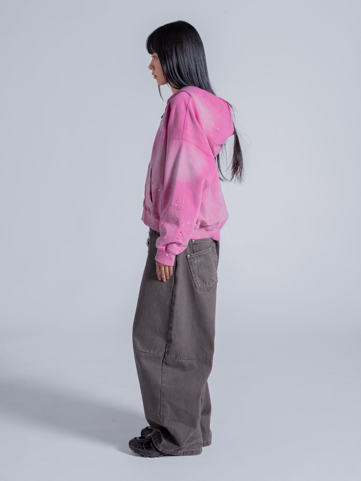FOLLOW UR DRMS ZIP UP - VINTAGE PINK