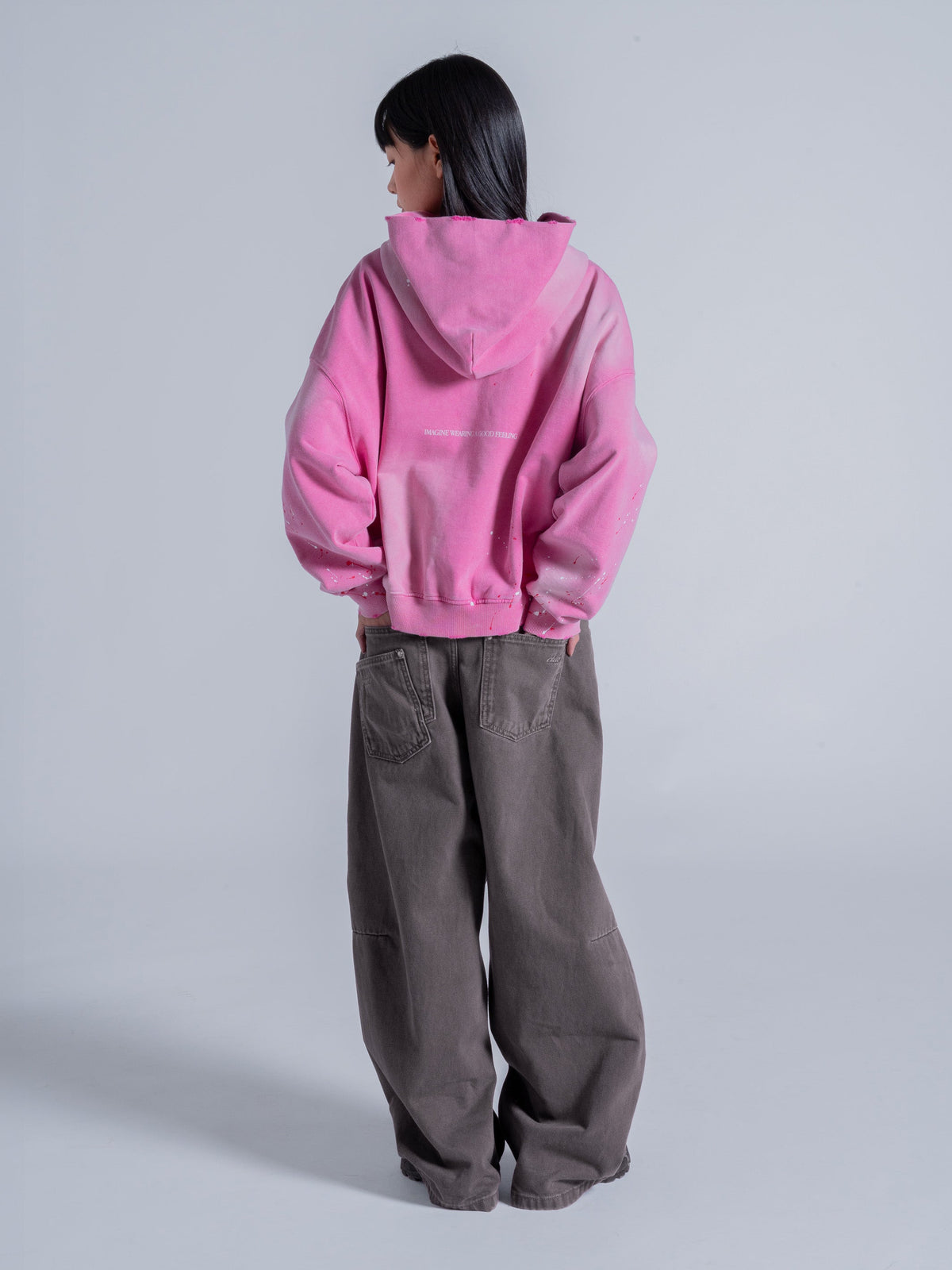 FOLLOW UR DRMS ZIP UP - VINTAGE PINK