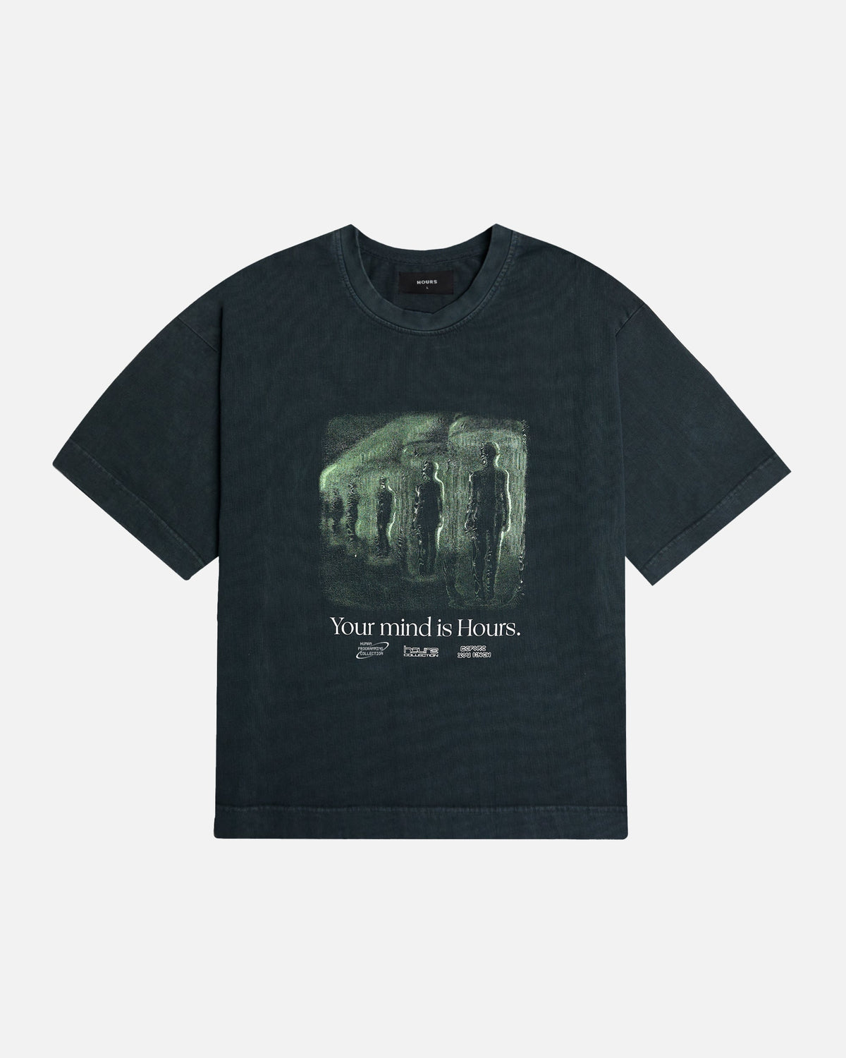Mind is Hours Cropped T-Shirt - Vintage Black