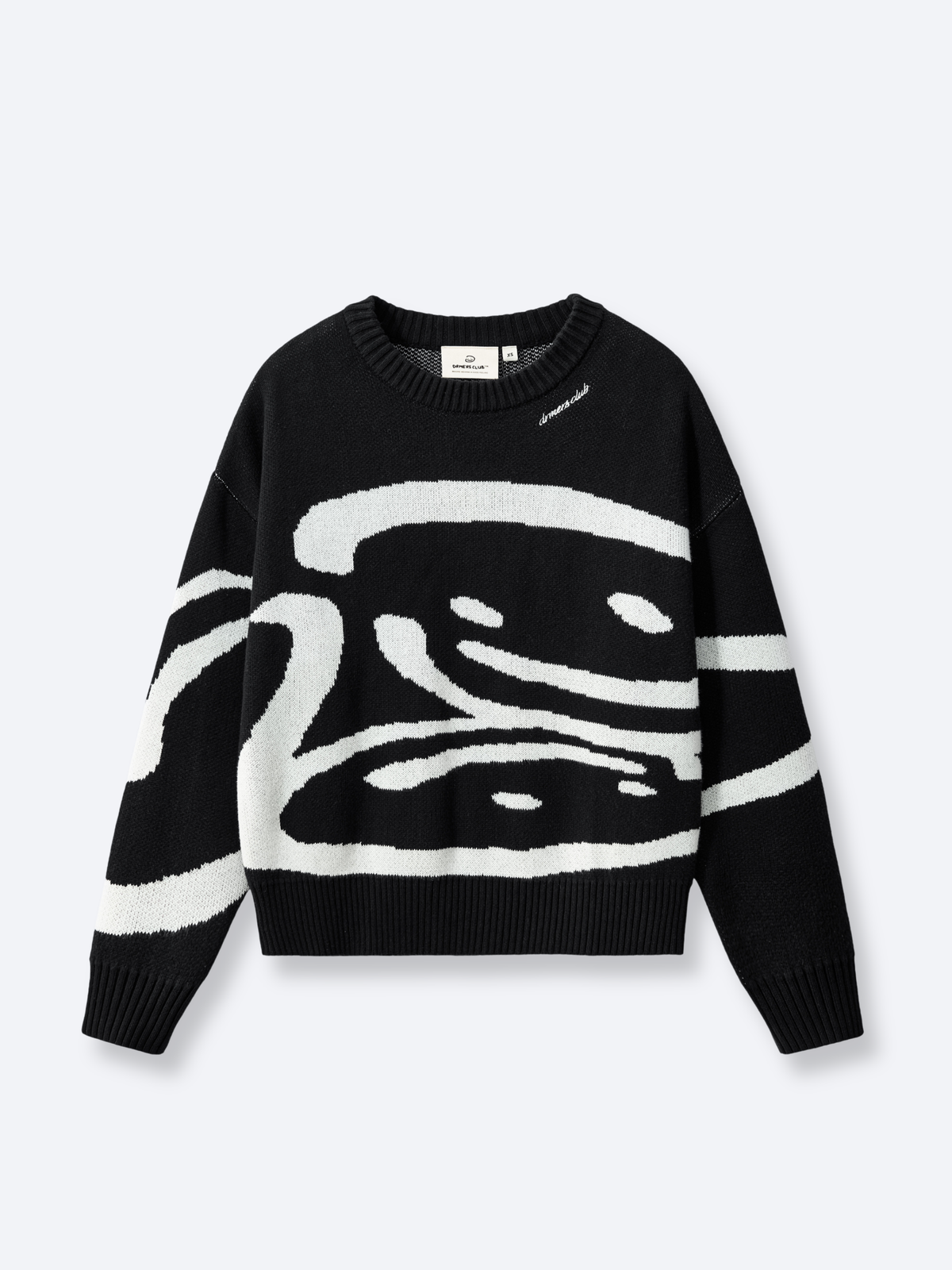 TRIPLE SMILEY KNIT - BLACK
