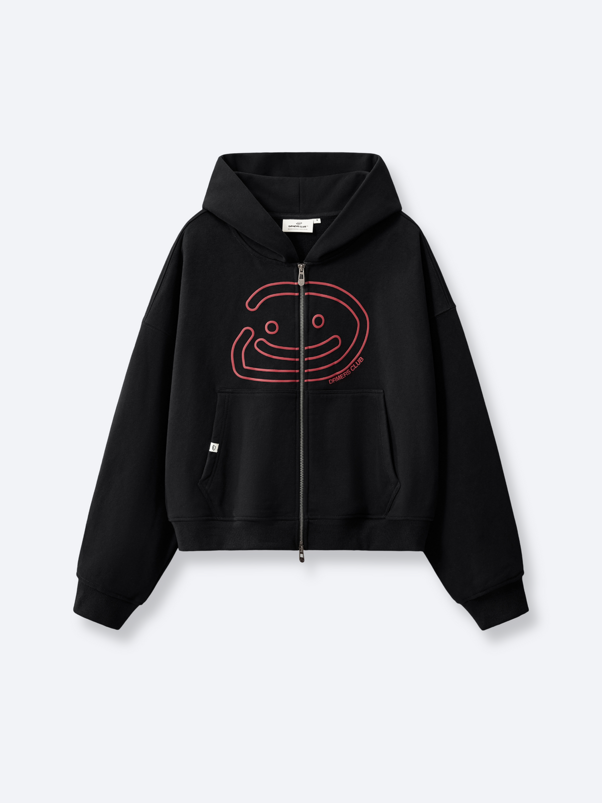 SMILEY BOXY DOUBLE ZIP - BLACK