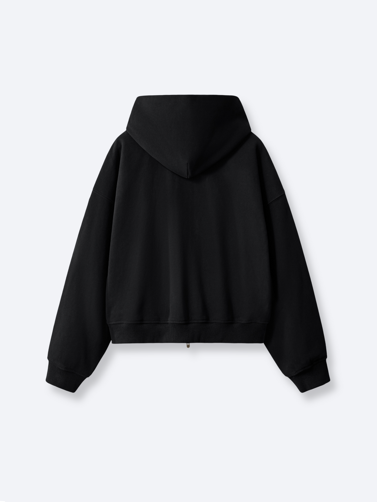SMILEY BOXY DOUBLE ZIP - BLACK
