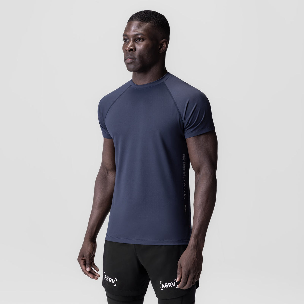 0839. 3D-Lite® 2.0 Lycra® Fitted Tee - Navy "OTWR"