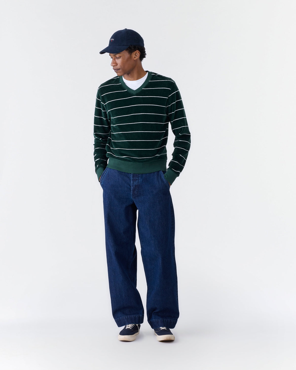 Evergreen Velour Top
