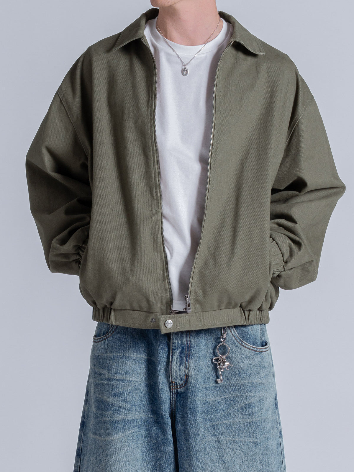 COLLARED JACKET - KHAKI GREEN