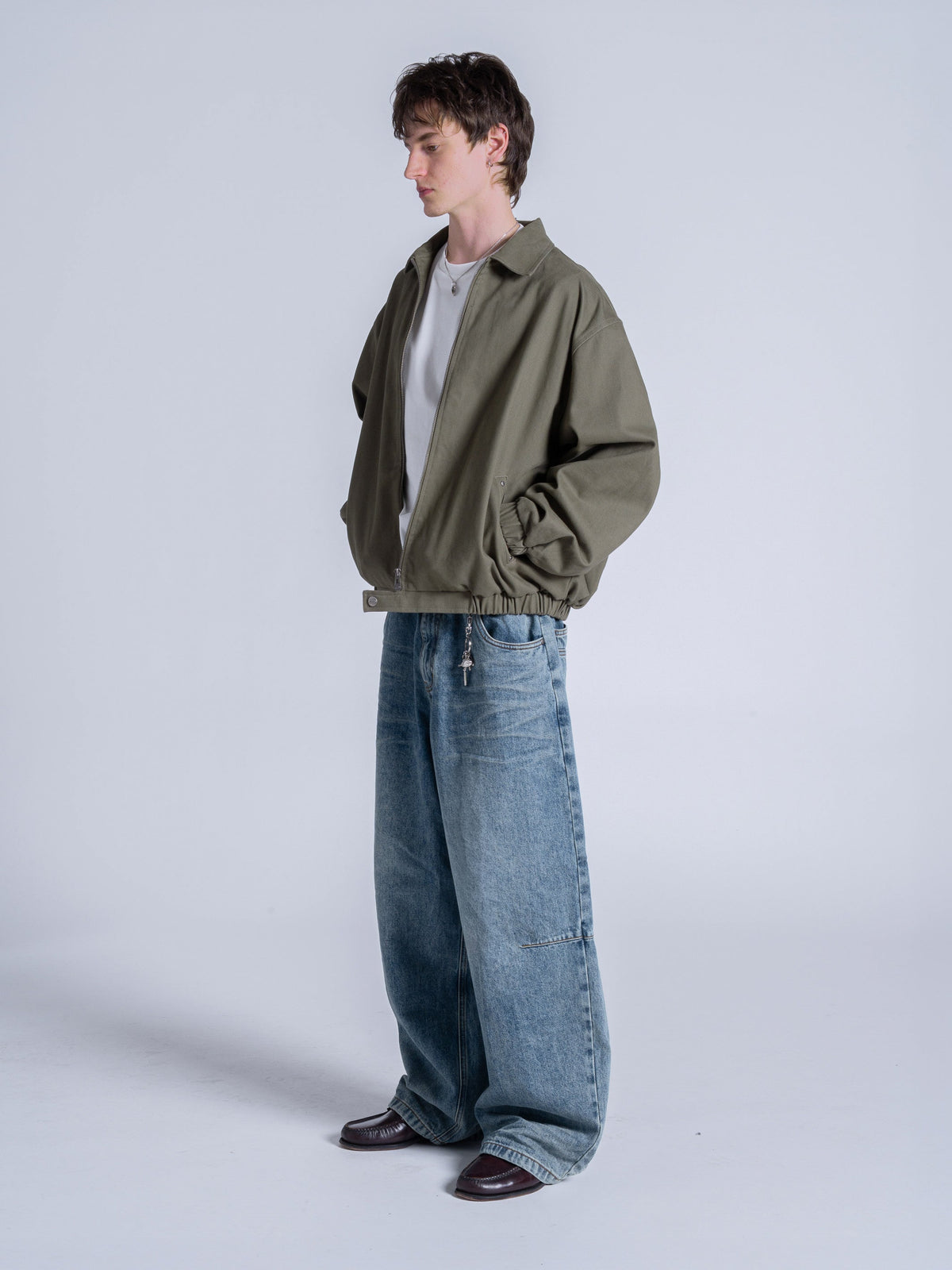 COLLARED JACKET - KHAKI GREEN