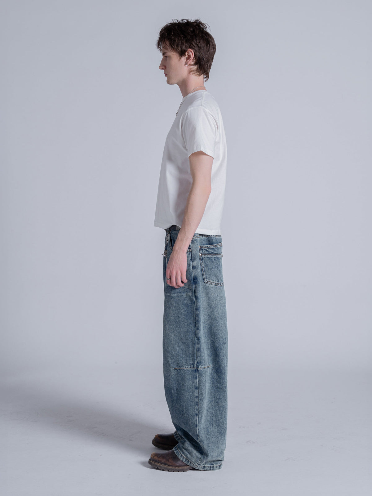 WRINKLE DENIM - VINTAGE WASHED BLUE