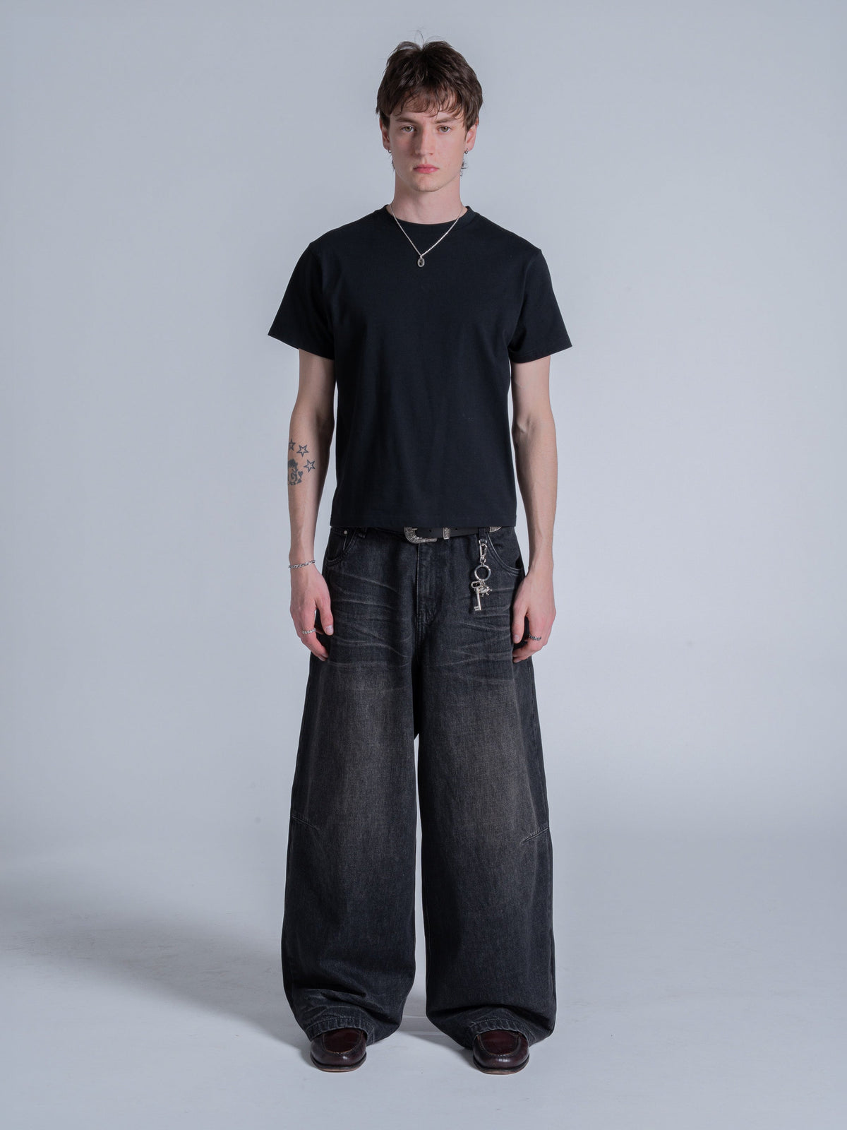 WRINKLE DENIM - SULPHUR BLACK
