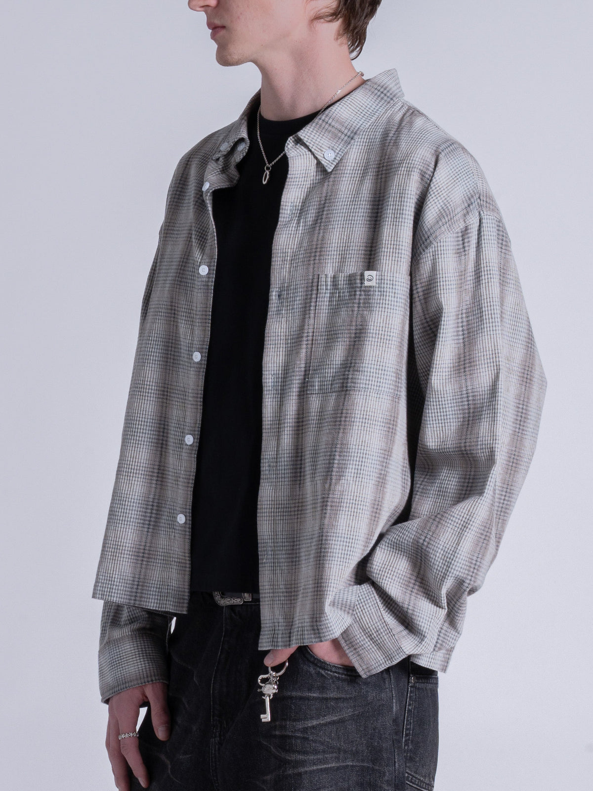 FLANNEL - GREY/BLUE