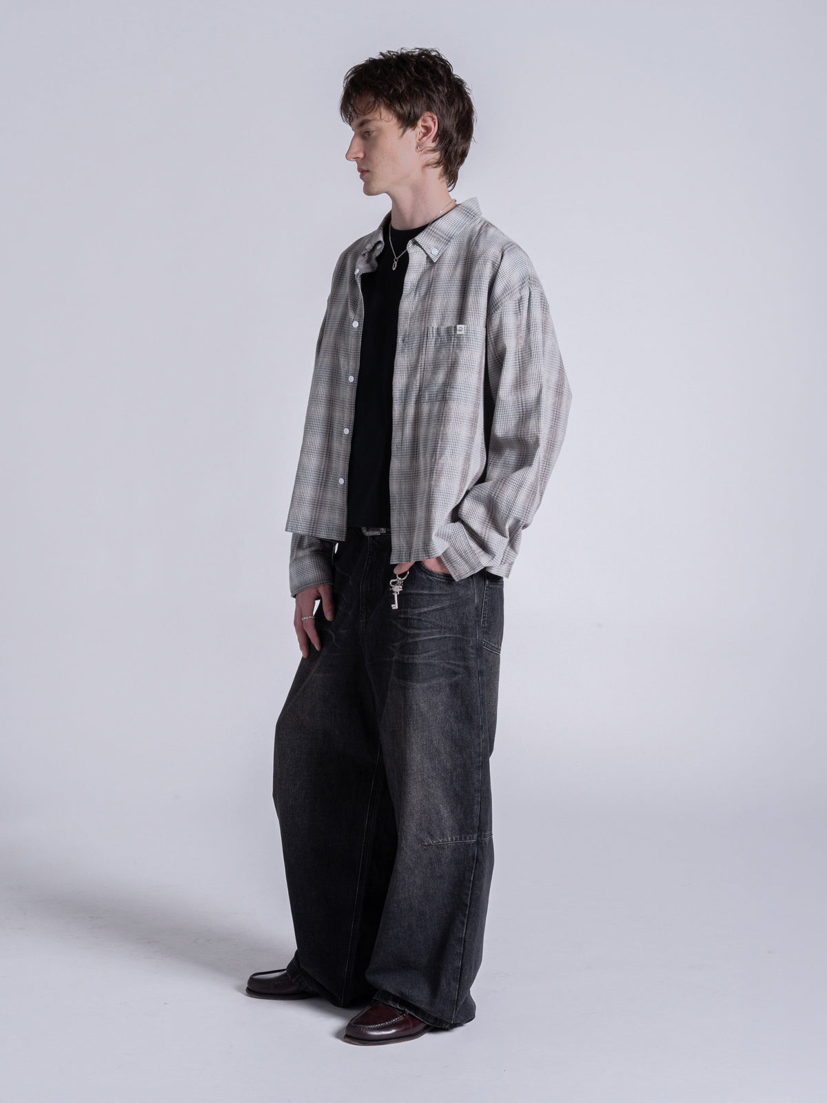 FLANNEL - GREY/BLUE