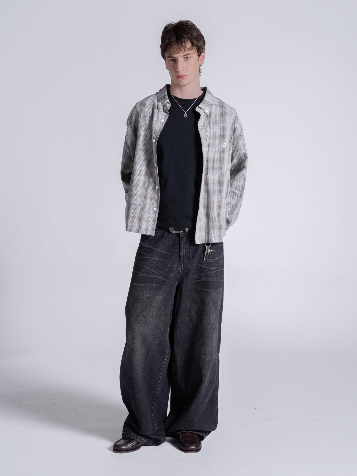 FLANNEL - GREY/BLUE