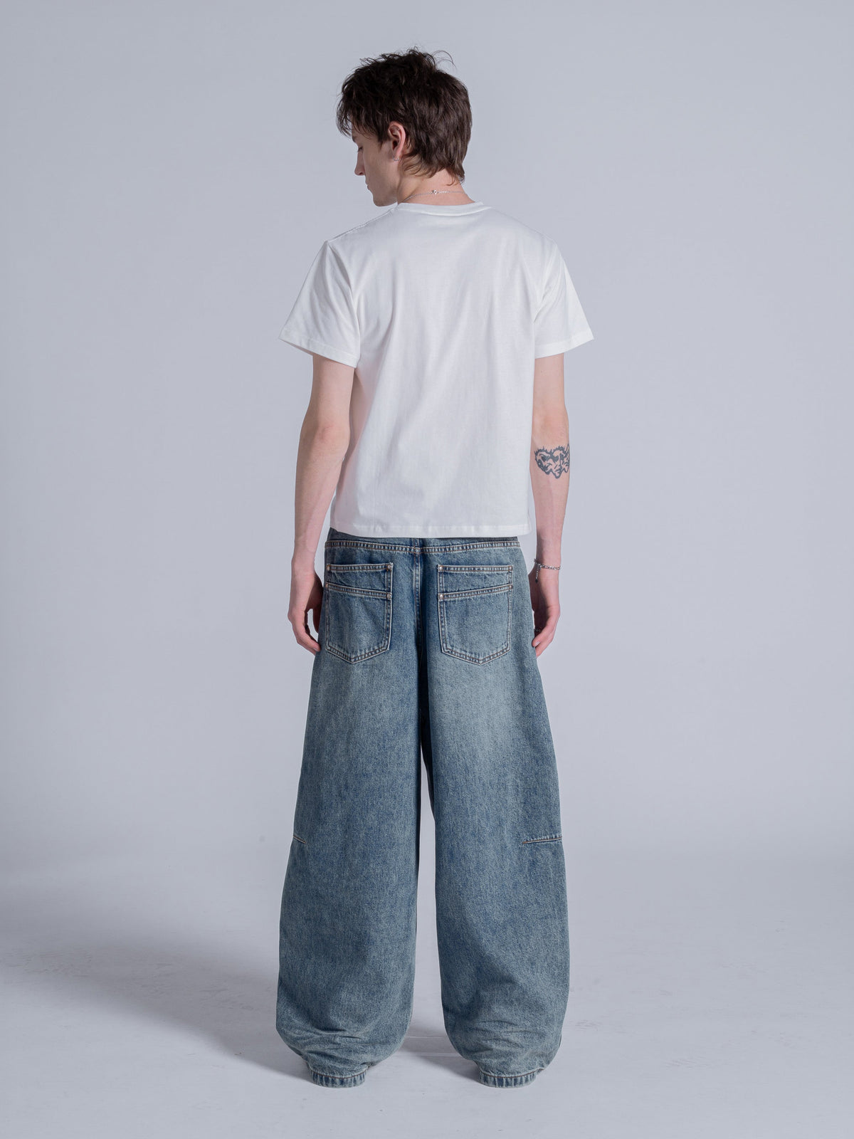 WRINKLE DENIM - VINTAGE WASHED BLUE