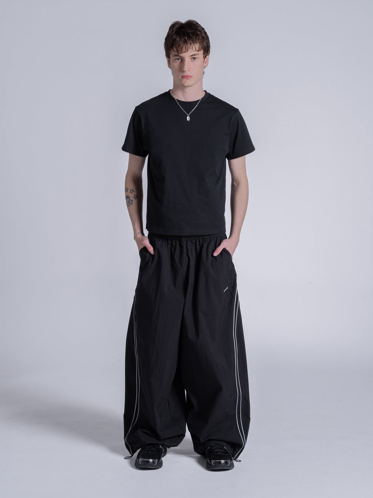 WAVY TRACK PANT - BLACK