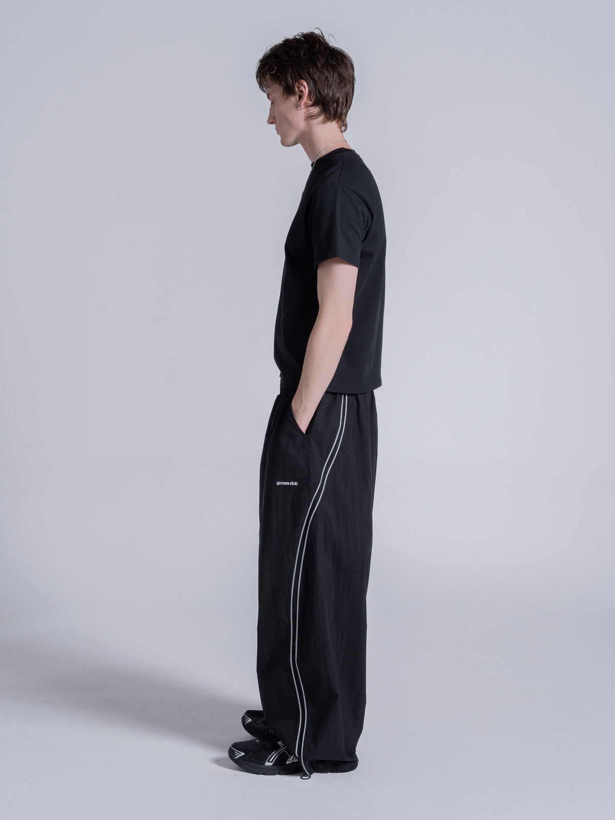 WAVY TRACK PANT - BLACK