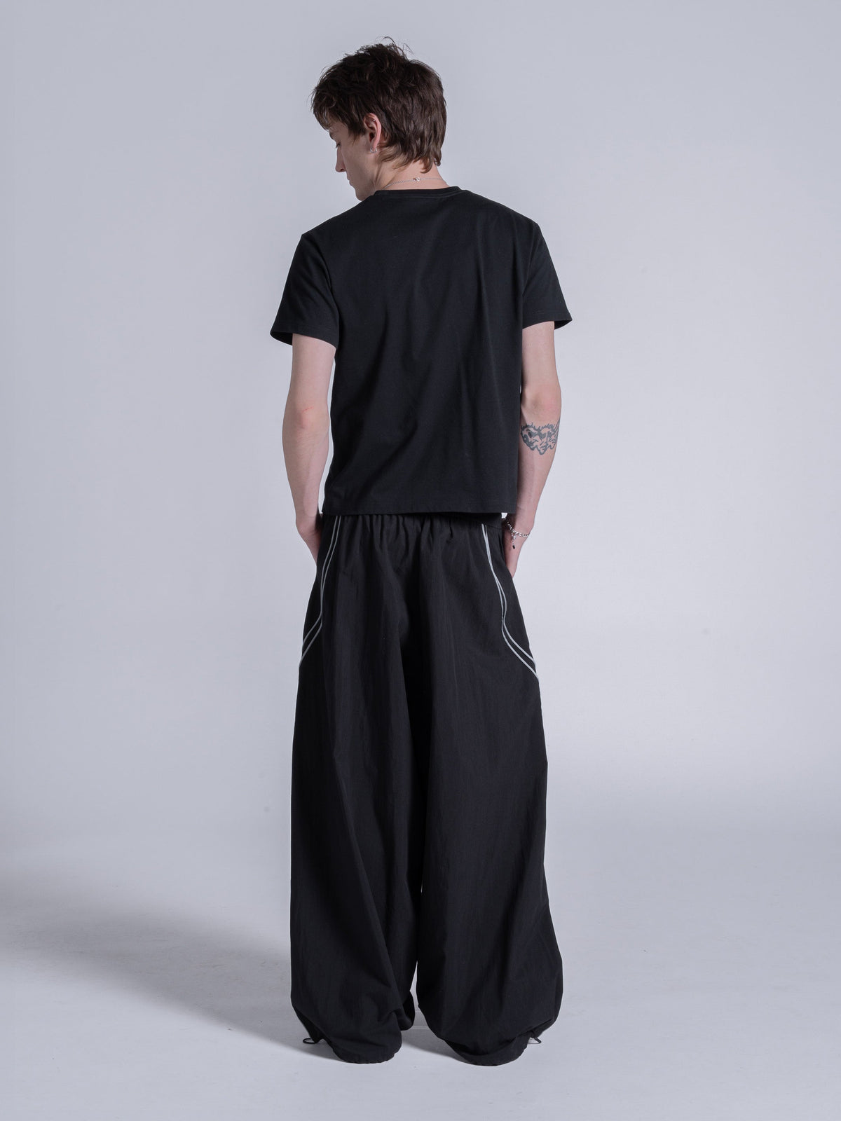 WAVY TRACK PANT - BLACK