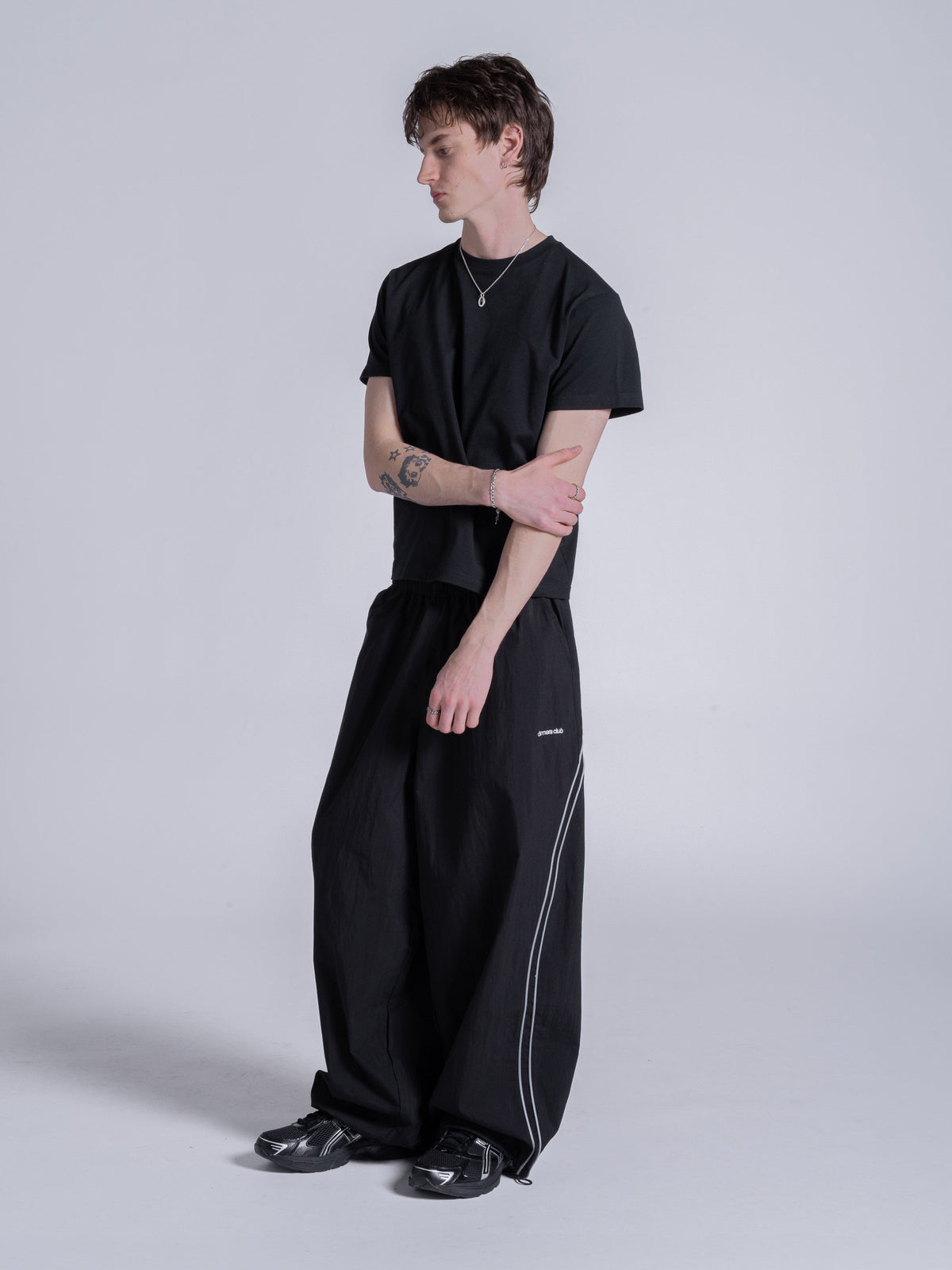 WAVY TRACK PANT - BLACK