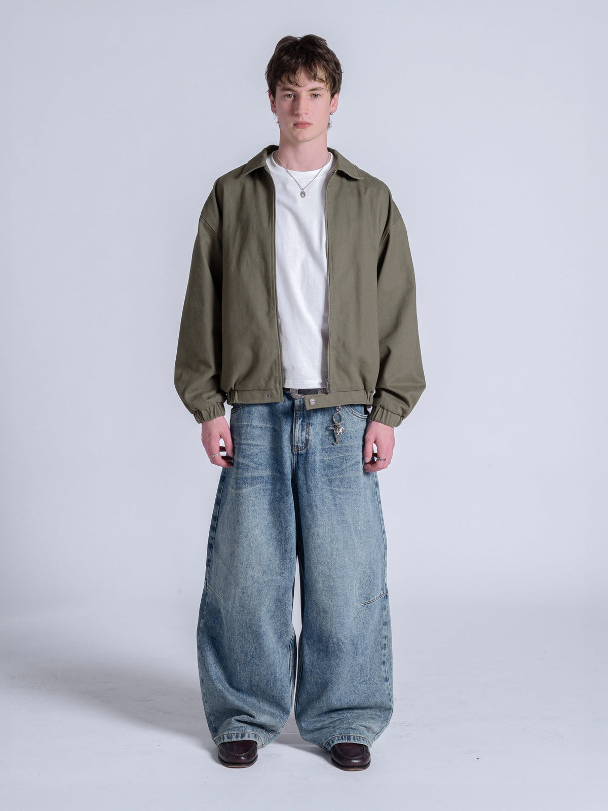 COLLARED JACKET - KHAKI GREEN